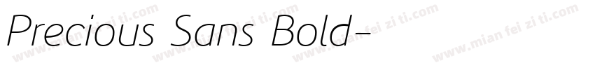 Precious Sans Bold字体转换